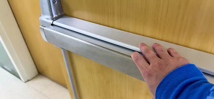 Installing a Push Bar on a Door Bay City